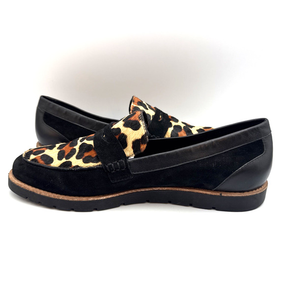 Women's Vaneli Penny Loafers, Black Brown, Leopard Calf Fur, Slip On Sz 11 NWOT - Picture 5 of 10